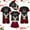 AB30 Red, variant on Tisuna Christmas Family Matching Set Reindeer Plaid Print Short Sleeve Crew Neck Homewear Loose Comfortable Kids Tops And Shorts Set Red Size 10-11 Years