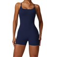 thumbnail image 1 of Jumpsuits for Women Tummy Control Backless One Piece Workout Jumpsuits Sleeveless V Back Scrunch Yoga Romper, 1 of 5