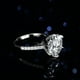 thumbnail image 5 of Anillo clásico de plata de ley s925 con seis garras, anillo de diamantes Mosan de 5 quilates, anillo de mujer, anillo de bodas con forma de huevo de paloma, 5 of 5
