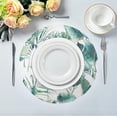 thumbnail image 5 of Coolnut Tropical Palm Leaves Round Placemats Durable Non-Slip Table Mat Heat and Stain Resistant Placemat for Kitchen Table Outdoor BBQ Activities(4PCS) Home Decor Gifts, 5 of 7