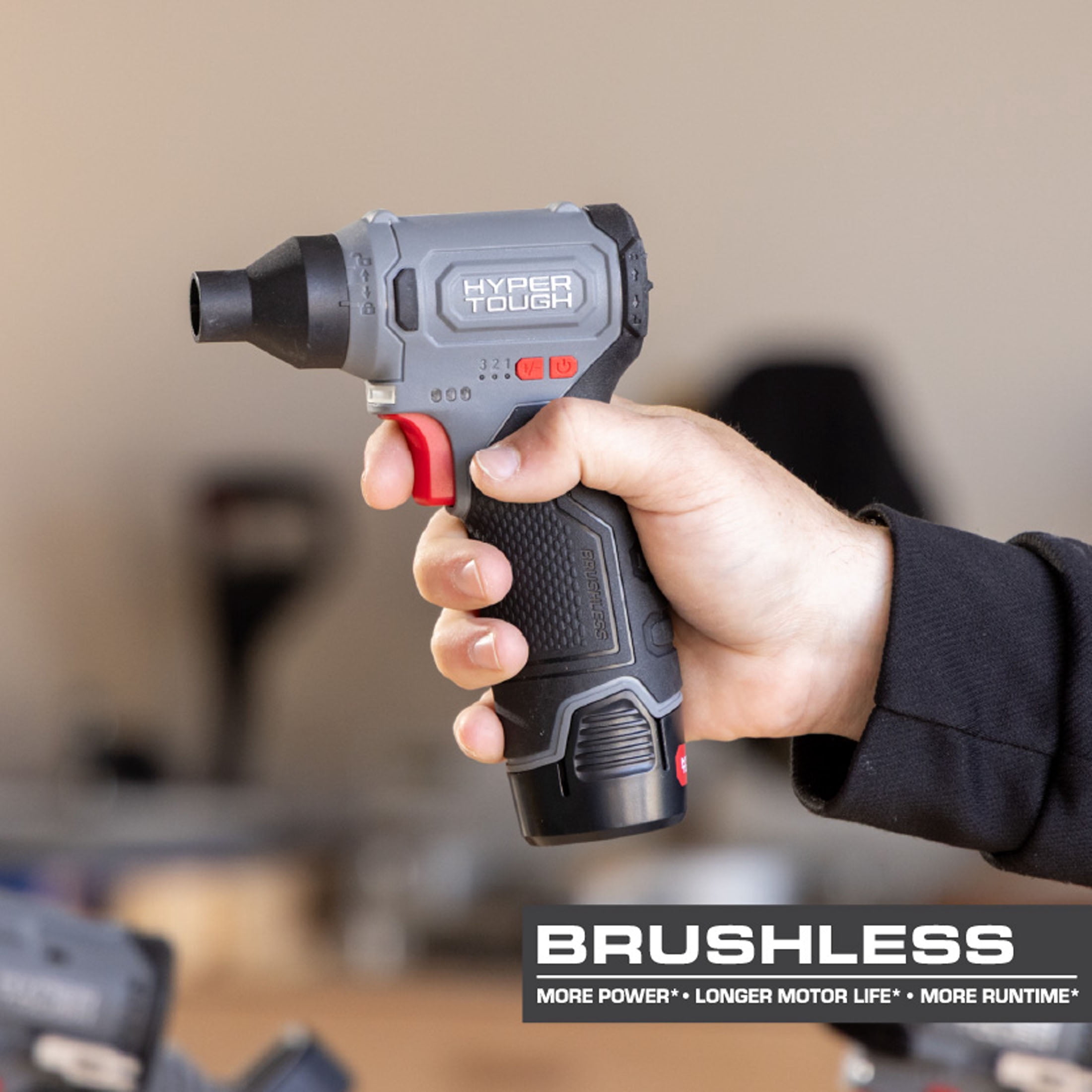 Hyper Tough 12V 180-MPH Cordless Blower with 1.5Ah Battery