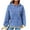 Blue, variant on LYXSSBYX Hoodies for Women Pullover Women'S 2024 Winter Hooded Sweatshirt Loose Casual Striped Print Round Neck Hooded Long Sleeve Sweatshirt