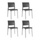 thumbnail image 1 of Offiho, Set de 4 Sillas Apta Exteriores, Jardín o Restaurantes , Apilables, Color Gris, 1 of 8