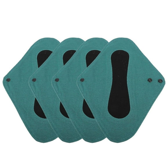 Lot de 4 protège-slips réutilisables et lavables en pur coton pour femmes