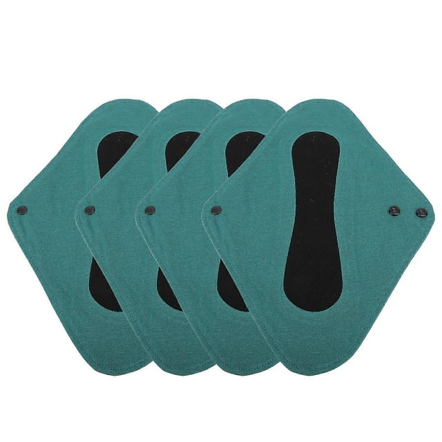 Lot de 4 protège-slips réutilisables et lavables en pur coton pour femmes