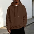 thumbnail image 2 of Venzia Men Oversized Hoodie Pullover Sweatshirt Long Sleeve Hooded Top with Kangaroo Pocket Casual Autumn Winter Wear,XXL, 2 of 8