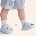 thumbnail image 3 of Djtdsds Kids Shark Slide Sandals Soft Non- Shoes Color:Blue,Size:18-24 Months, 3 of 4