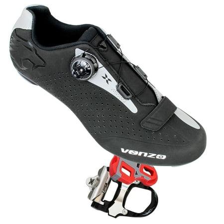 Venzo Cycling Bicycle Road Bike Shoes with Xpedo RF07MC Pedals