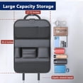 thumbnail image 7 of Pecham 2PCS Car Backseat Organizer with Table Tray, PU Leather Seat Back Protectors Kick Mats Travel Accessories, Backseat Storage Protector Kids Travel Accessories, 7 of 7