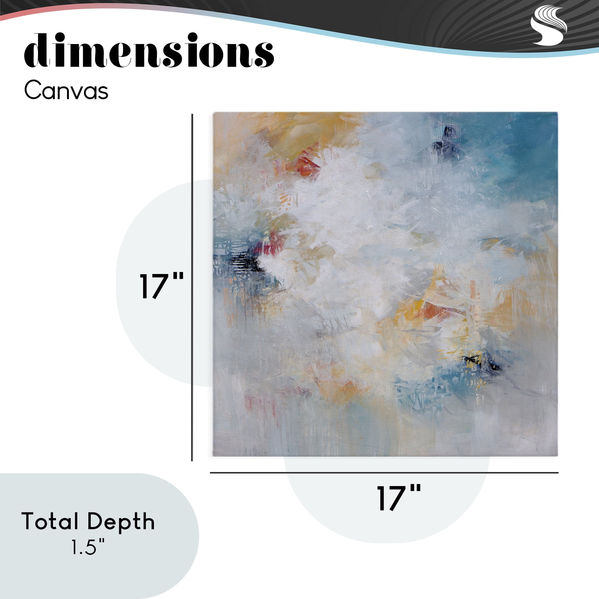Veiled Dance Abstraction Canvas Wall Art, design by Karen Hale