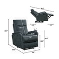 thumbnail image 7 of UWR-Nite Electric Power Recliner Chair, Reclining Chair with USB Ports, Bedroom Living Room Small Recliners, Home Theater Seating, 7 of 7