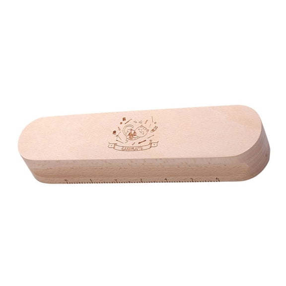 Wood Tailors Clapper with 6'' Scale, Wood Quilting Clapper Steaming Iron Quilting Clapper For Pressing Seam Flattening