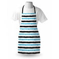 thumbnail image 3 of Abstract Apron Paintbrush Large Color Bands Simplistic Horizontal Lines Stripes Artistic, Unisex Kitchen Bib Apron with Adjustable Neck for Cooking Baking Gardening, Aqua Black White, by Ambesonne, 3 of 3