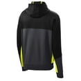 thumbnail image 6 of Sport Tek Adult Male Men Colorblock Long Sleeves Jacket Blk/Gph/Citron Medium, 6 of 6
