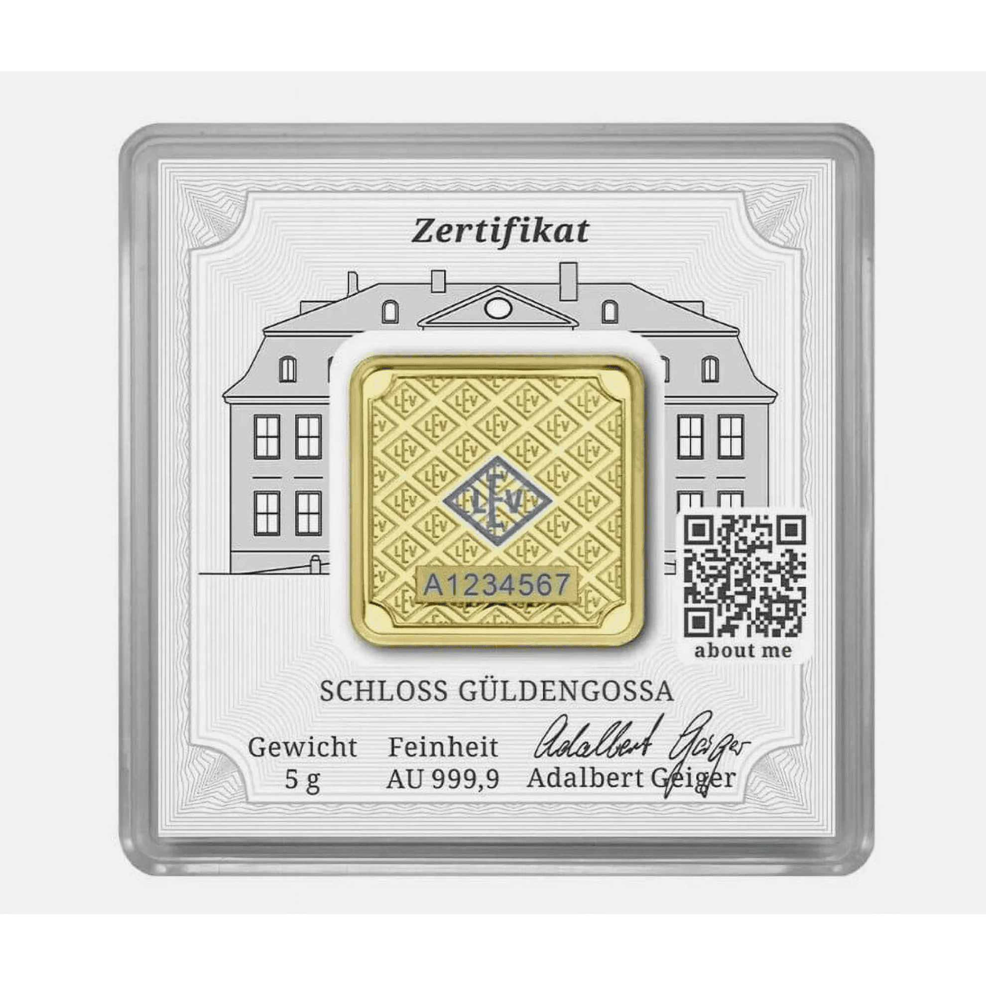 Geiger Edelmetalle Original 5 Gram Gold Bar - In Capsule