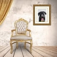 thumbnail image 3 of Fab Funky 26x32 Gold Ornate Wood Framed with Double Matting Museum Art Print Titled - Black Labrador Plain, 3 of 4