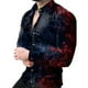 thumbnail image 1 of Nuevas camisas florales con estampado de cuadros para hombres, camisas de manga larga con solapa y botón impresas en 3D, ropa informal vintage ajustada, 1 of 6