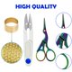 thumbnail image 4 of Kit de bordado para principiantes Mudder, 53 piezas, con aro de bambú, color azul, 4 of 6