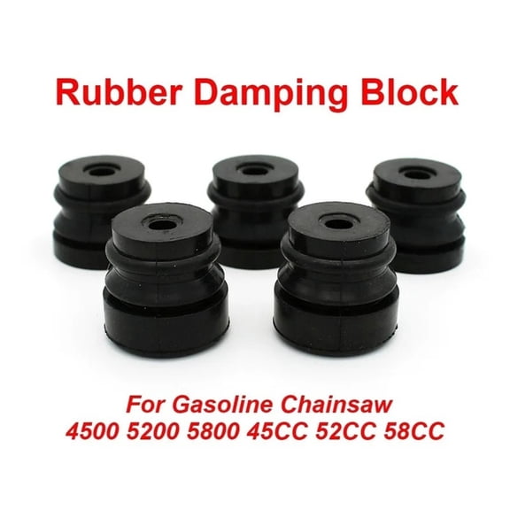 5pcs Oil Saw Shock Absorbing Foot Cushions Replacement Rubber Damping Block For Models 45CC, 52CC, And 58CC Chainsaws