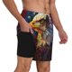 thumbnail image 2 of Balery Geometric American Bald Eagle Bañador para hombre, shorts de playa de secado rápido con entrepierna y forro de compresión-Small, 2 of 6