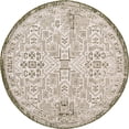 thumbnail image 2 of Rugs.com Outdoor Aztec Collection Rug – 4 Ft Round Green Flatweave Rug Perfect For Kitchens, Dining Rooms, 2 of 6