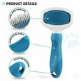 thumbnail image 3 of Poodle Pet Slicker Brush for Dogs, Cats, Rabbits - Dog Slicker Brush for Matted/Loose Hair, Fur, Knot - Doodle Brush for Dogs Short Hair & Long Hair - Dog Brush for Goldendoodle Grooming (Blue), 3 of 9