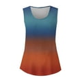 thumbnail image 3 of ZHENHONG Workout Tank Tops Woman Women'S 2025 Popular Round Neck Short Sleeved 2D Printed Casual Loose And Versatile Vest Suspender,Orange Women Blending Shirts L, 3 of 7