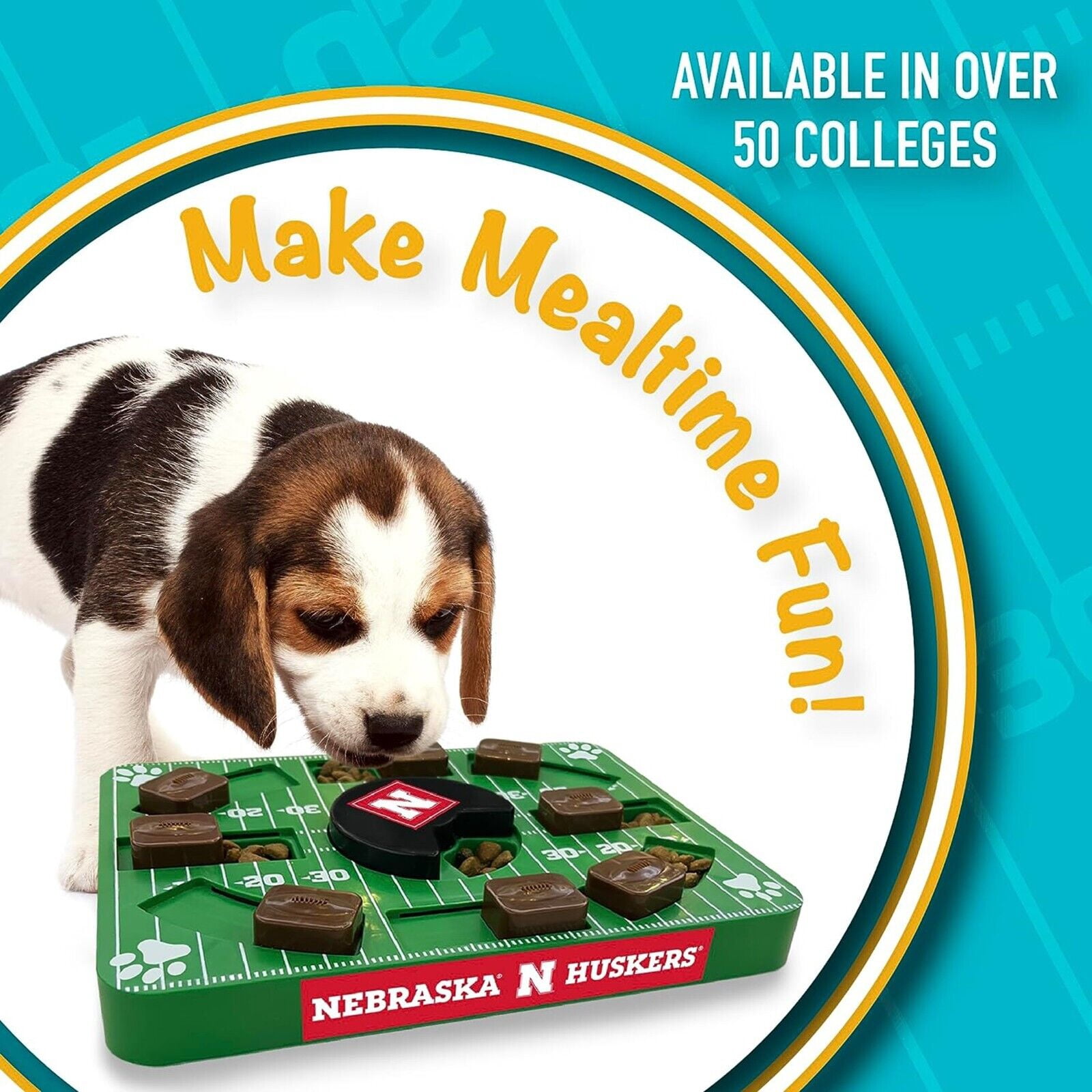 Pets First NCAA Nebraska Cornhuskers Puzzle Toy, Puzzle Treat Dog Toy, Interactive Dog Treat Toy, Dog Puzzle Feeding Slow Toy