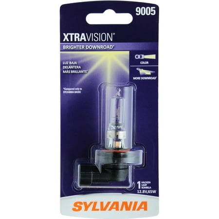 Base Halogen Sylvania Light Bulb - SYLVANIA 9005 XtraVision Halogen Headlight Bulb, Pack of 1