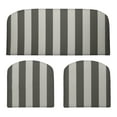 thumbnail image 1 of RSH Décor Indoor Outdoor 3 Piece Foam Wicker Cushion Set, Large, Grey & White Stripe, 1 of 6