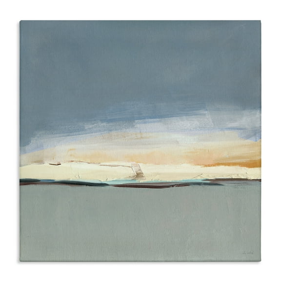 Stupell Industries Brushed Horizon Impression Abstract Painting Wrapped Canvas Canvas Art Print Wall Art, 17 x 17