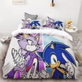 thumbnail image 4 of Juego de edredón de 3 piezas con estampado digital 3D de Sonic Boy, suave, 100 % poliéster, tamaño king, para decoración del hogar, regalo para adolescentes y niños, 4 of 5