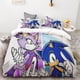 thumbnail image 4 of Juego de edredón de 3 piezas con estampado digital 3D de Sonic Boy, suave, 100 % poliéster, tamaño king, para decoración del hogar, regalo para adolescentes y niños, 4 of 5