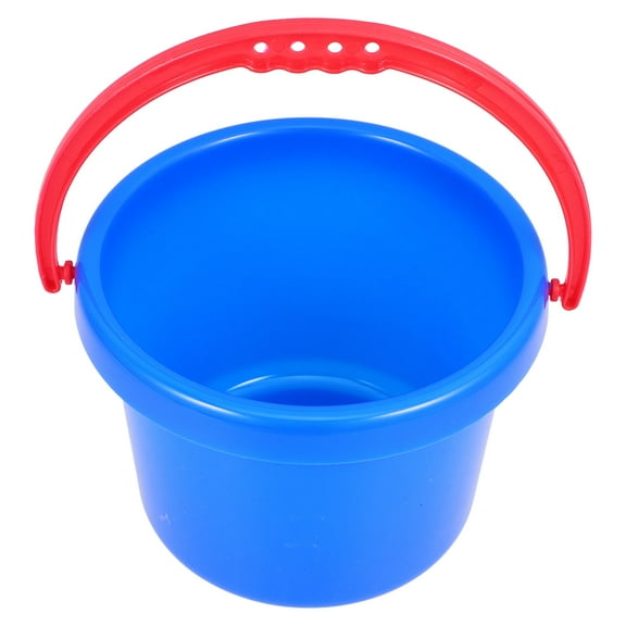 MLINS Plastic Pail Outdoor Beach Sand Bucket Summer Seaside Sand Bucket with Handle