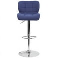 thumbnail image 5 of Tufted Blue Fabric Adjustable Height Barstool w/ Chrome Base, 5 of 5