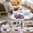thumbnail image 5 of Round Rugs 3.3 Ft, Shell Coral Coastal Non Slip Area Rugs for Kitchen Bedroom Entryway, Nautical Summer Beach Ocean Sea Washable Carpet Runner Rug Floor Mats for Bedroom Home Decor, 5 of 8