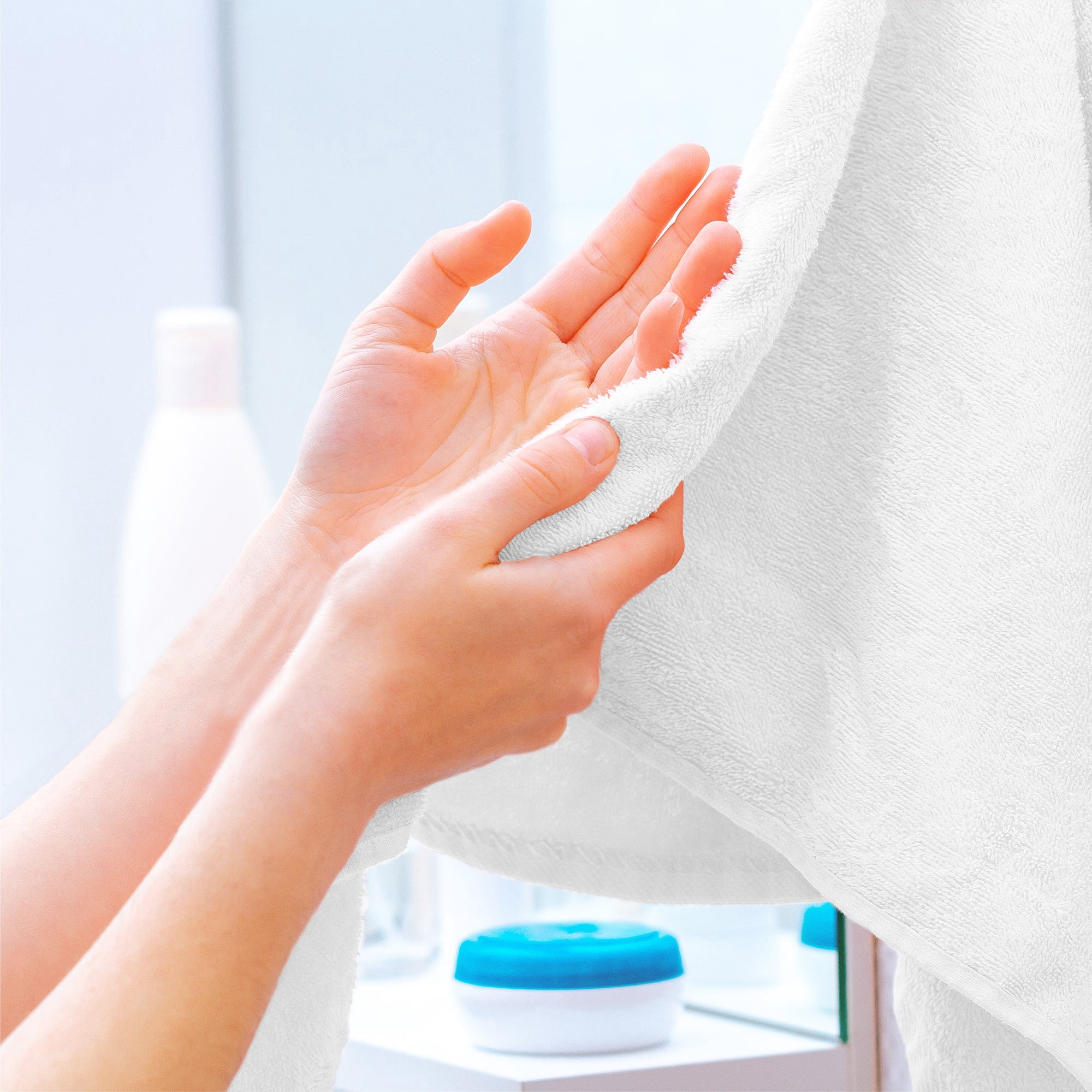 Mellanni Hand Towels 100% Cotton 16"x28", 6 Pack, White