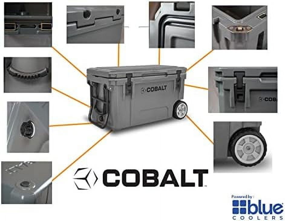 55Q Cobalt Rotomolded Cooler - Gray