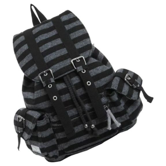 URTERYSER Student School Backpack Korean Styles Travel Backpack Knapsack Retro Stripes Knapsack Large Capacity Casual Daypacks Color 1