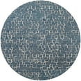 thumbnail image 1 of Ahgly Company Indoor Round Mid-Century Modern Dark Blue Grey Blue Oriental Area Rugs, 3' Round, 1 of 6