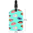 thumbnail image 6 of Square 2Pack PU Leather Sexy Lips Pattern Cruise Luggage Tag with Privacy Cover and Name ID Tag for Travel Handbags Backpacks Luggage Tags, 6 of 6