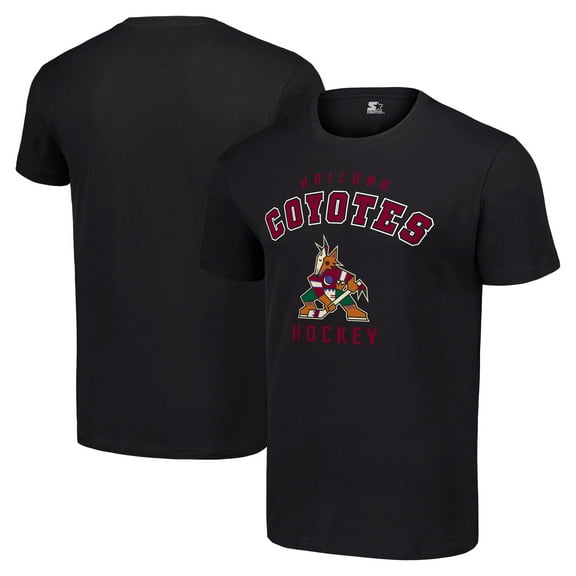Men's Starter Black Arizona Coyotes Logo T-Shirt