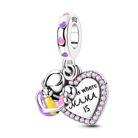 MULA Original Mother's Day Gift 925 Sterling Silver DIY Charm 5A Zircon fit Charm Bracelet for Women Jewelry