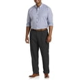 thumbnail image 6 of Oak Hill by DXL Men's Big and Tall Waist-Relaxer Pleated Microfiber Pants- New & Improved Fit, Black, 58W X 30L, 6 of 8