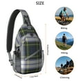 thumbnail image 4 of Abstract Plaid Crossbody Chest Bag - Colorful Checkered Anti-Theft Sling Backpack for Outdoor Enthusiasts - Durable & Comfortable Travel-Ready Design, 4 of 5