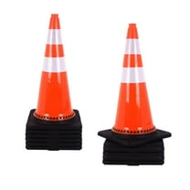 Doppy 12 Pack Traffic Cones 28inch Heavy Duty Safety Cones with Weighted Base