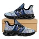 thumbnail image 1 of Zapatos de plataforma informales para mujer, zapatillas de malla con estampado de libélula dorada, zapatillas de tenis ligeras con cordones, 1 of 6
