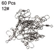 thumbnail image 3 of 17LBS Stainless Steel Fishing Rolling Swivel with Coastlock Snap, Black 60 Pack, 3 of 5