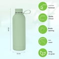 thumbnail image 2 of Botella de agua - Termo de acero inoxidable - Botella de acero inoxidable para bebidas - Petaca para adultos - Doble pared - 500 ml - Vegetal, 2 of 5