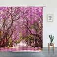 thumbnail image 6 of Nature Forest Landscape Shower Curtains Waterfall Plants Trees Spring Rural Scenery Fabric Print Bathroom r Bath Curtain Set, 6 of 7
